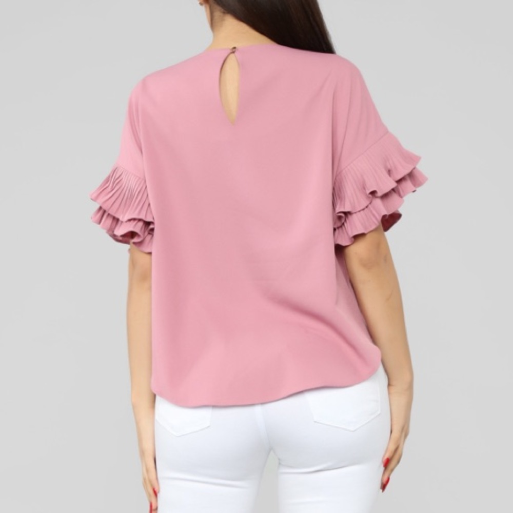 Pink Ruffled Top - Picture 3 of 3